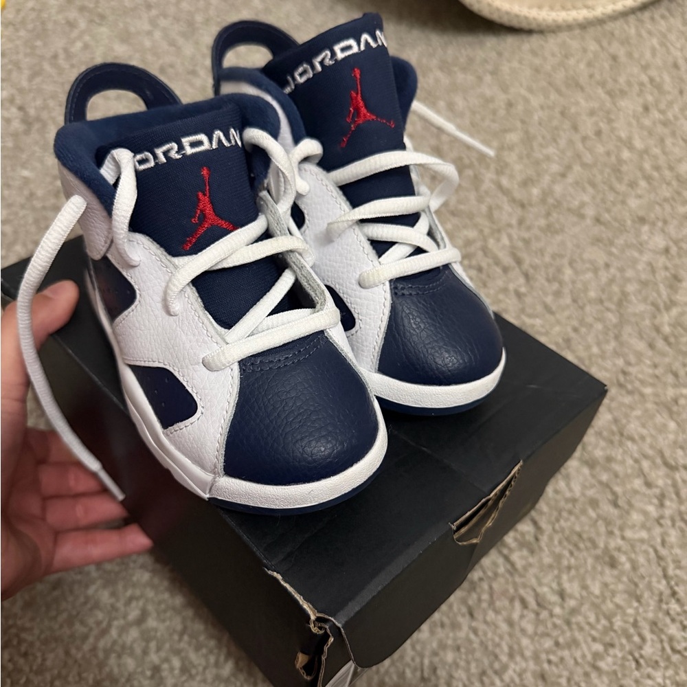 Jordan Kids' Navy and White Sneakers